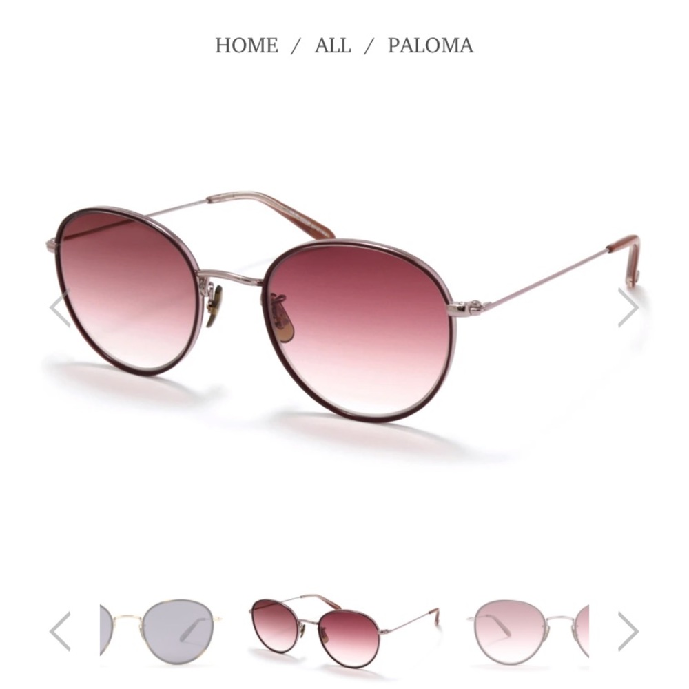 Garrett Leight Paloma Sunglasses Rose/Burgundy